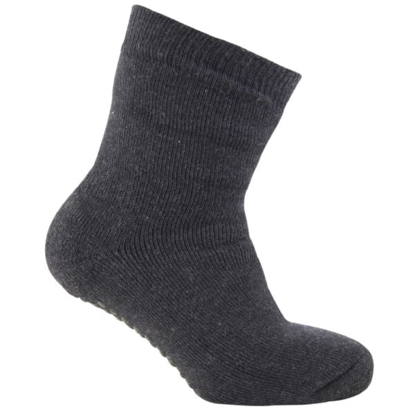 Billede af Melton - Non-Slip Strømper - Dark Grey Melange - 17-19