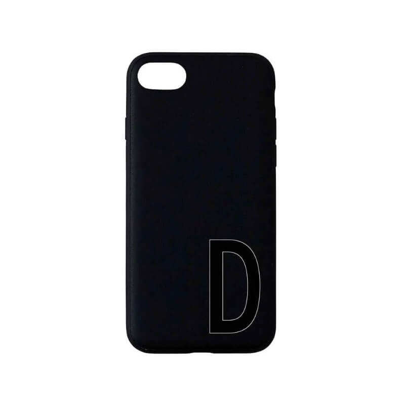 Design Letters - Personal ''D'' Phone Cover Iphone 7/8  - Black