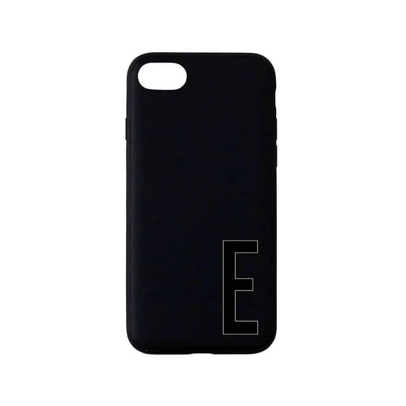 Se Design Letters - Personal ''E'' Phone Cover Iphone 7/8 - Black hos Lillepip.dk