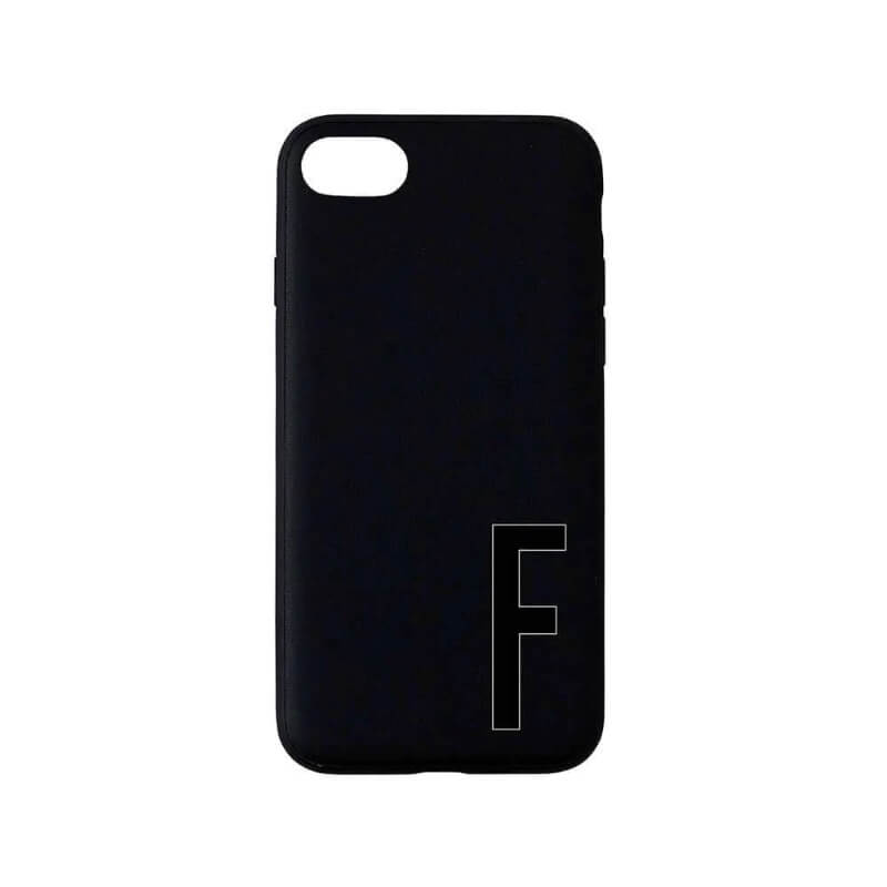 Se Design Letters - Personal ''F'' Phone Cover Iphone 7/8 - Black hos Lillepip.dk
