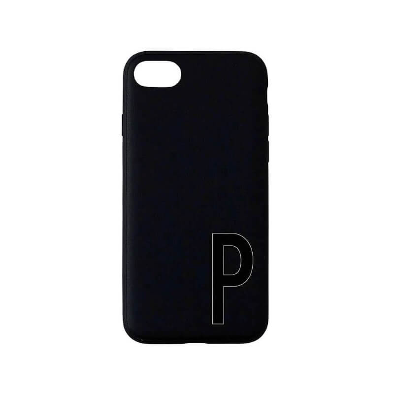 Se Design Letters - Personal ''P'' Phone Cover Iphone 7/8 - Black hos Lillepip.dk