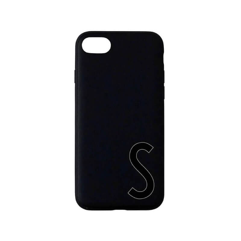 Se Design Letters - Personal ''S'' Phone Cover Iphone 7/8 - Black hos Lillepip.dk