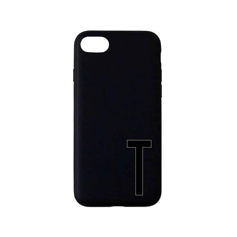 Design Letters - Personal ''T'' Phone Cover Iphone 7/8  - Black