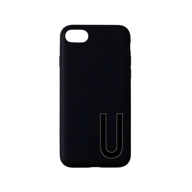 Se Design Letters - Personal ''U'' Phone Cover Iphone 7/8 - Black hos Lillepip.dk