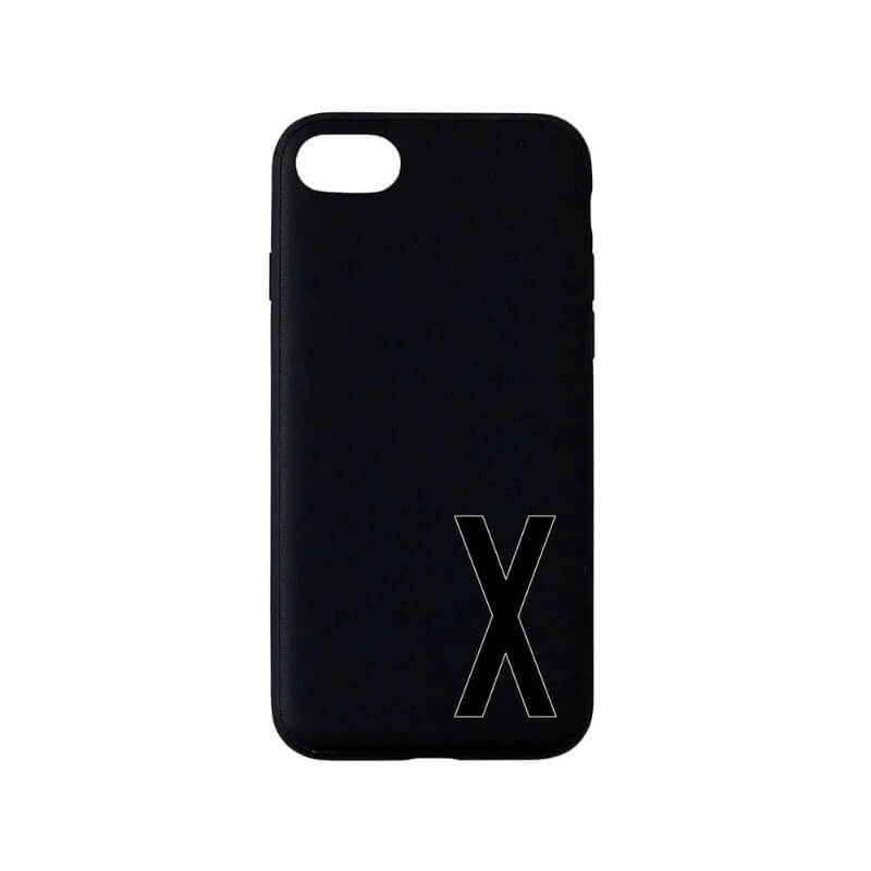 Se Design Letters - Personal ''X'' Phone Cover Iphone 7/8 - Black hos Lillepip.dk
