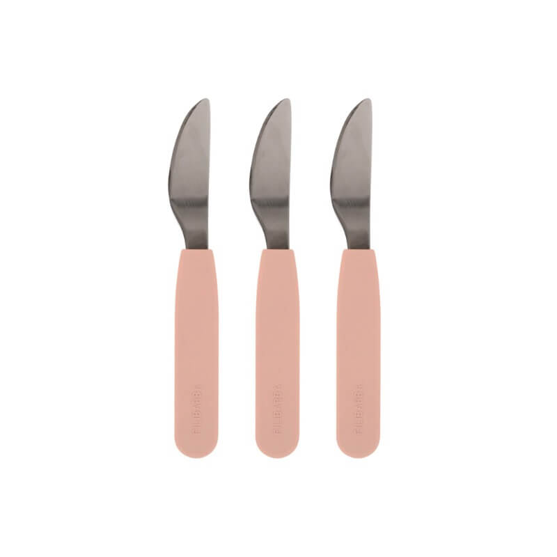 Filibabba - Silikone knive 3-pak - Peach - One size