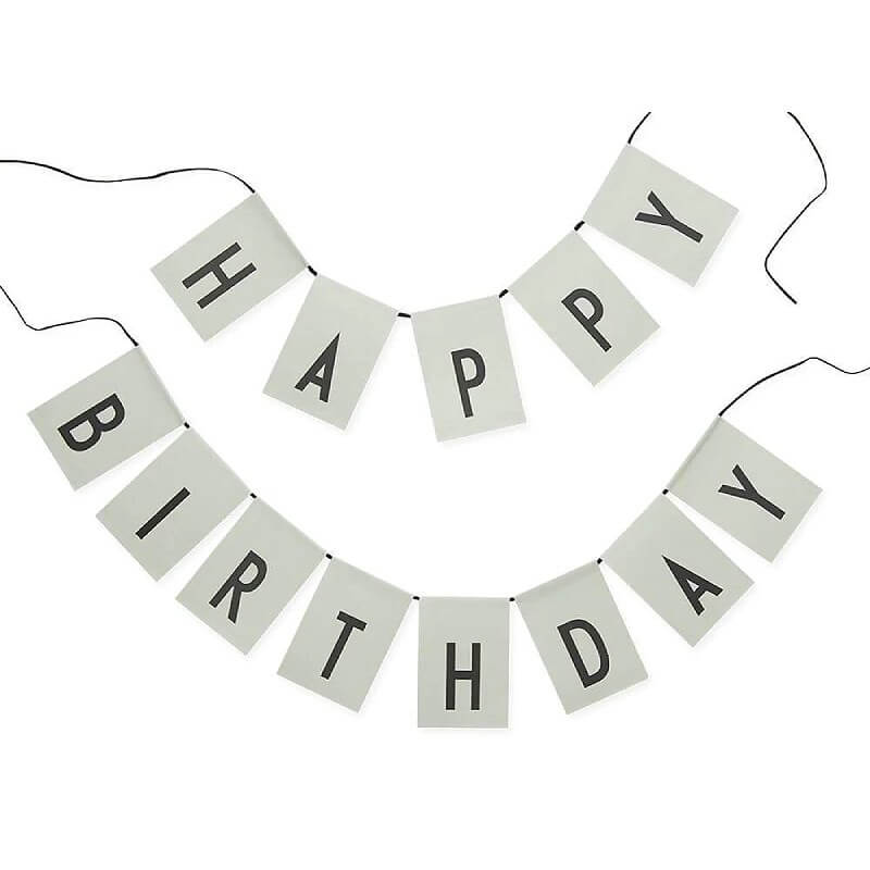 Design Letters -  Happy Birthday Flags - Green - One size