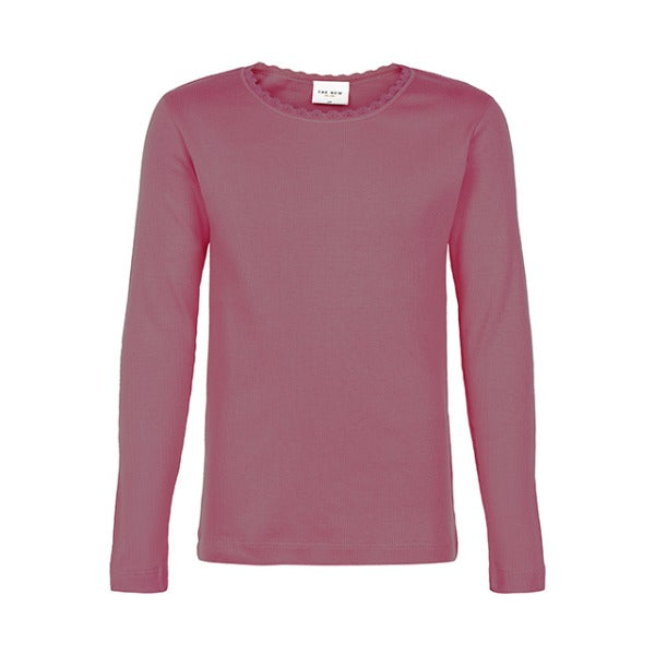 THE NEW - Bailey L/S TEE T-Shirt - Heather Rose - 3/4 år