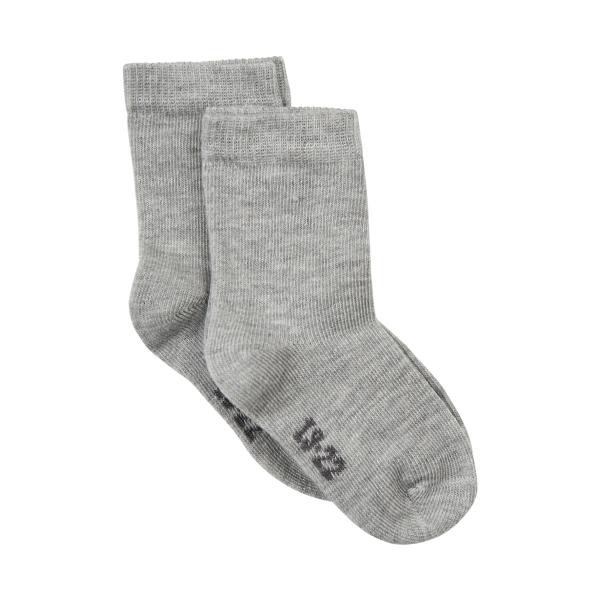 Minymo - Strømper 2-pak - Light Grey Melange - 31-34