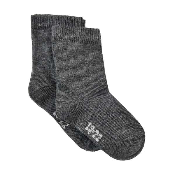 Minymo - Strømper 2-pak - Dark Grey Melange - 31-34