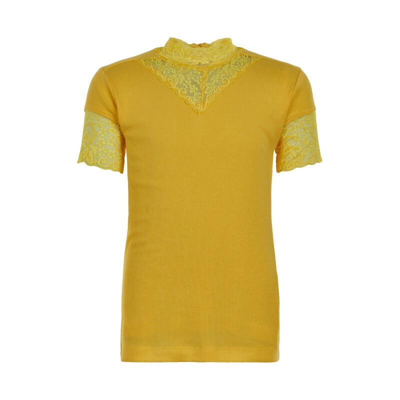 Se THE NEW - Olace S/S TOP T-Shirt - Primrose Yellow - 3/4 år hos Lillepip.dk