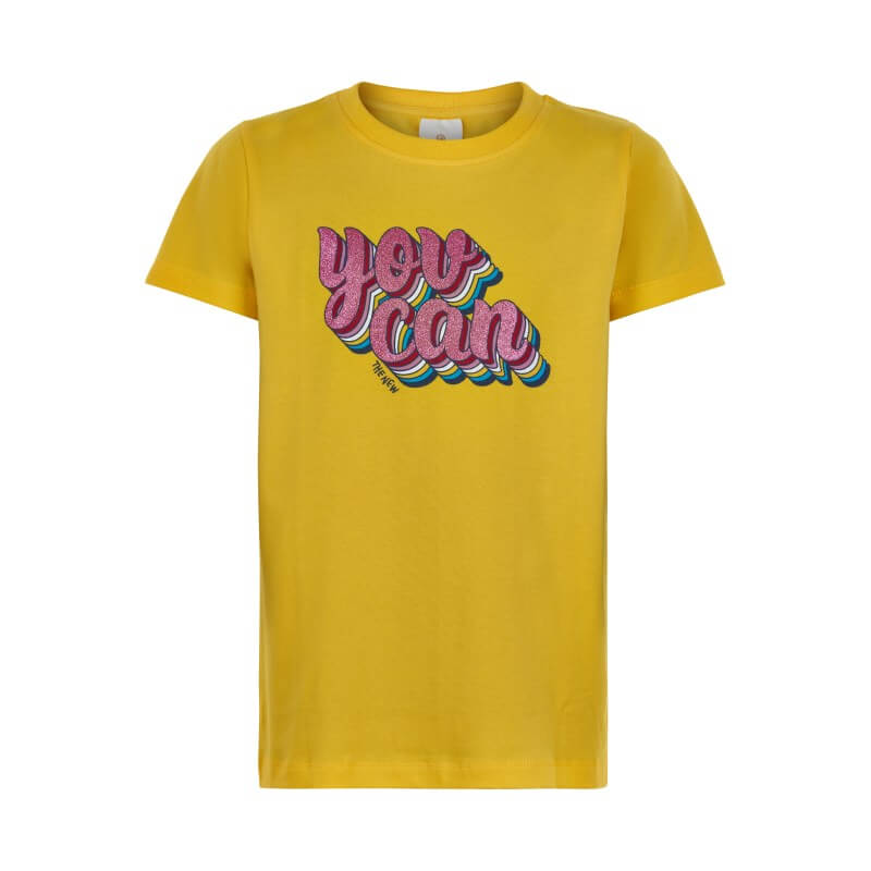 THE NEW - Usiana S/S Tee T-Shirt - Primrose Yellow - 9/10 år