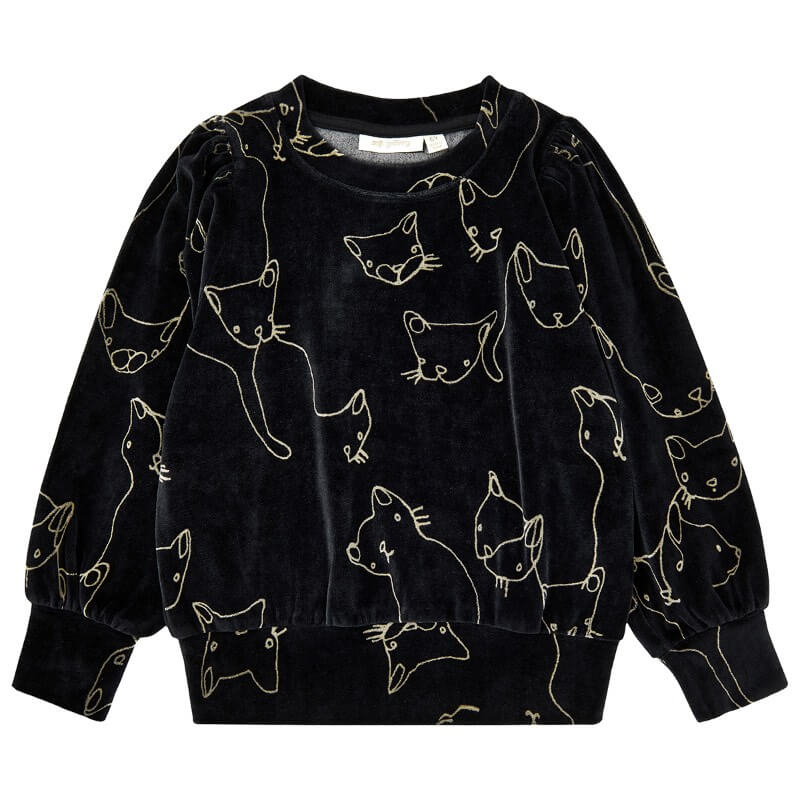 Se Soft Gallery - SGImery Era Sweatshirt X-mas - Jet Black - 110/5 år hos Lillepip.dk