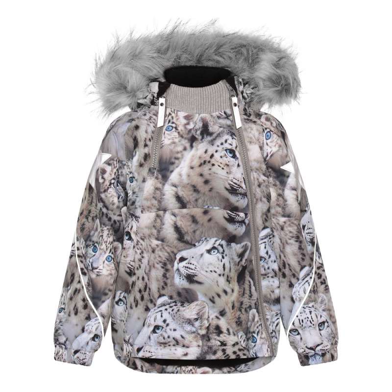 Billede af Molo - Vinterjakke Hopla Fur - Snowy Leopards - 80