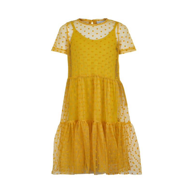Se THE NEW - Uma Twist Dress Kjole - Yellow - 3/4 år hos Lillepip.dk