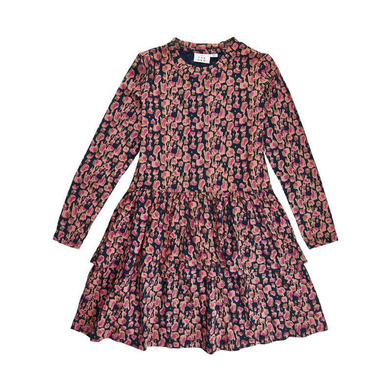 Se THE NEW - Avina l/s Dress - Leo AOP - 9/10 år hos Lillepip.dk