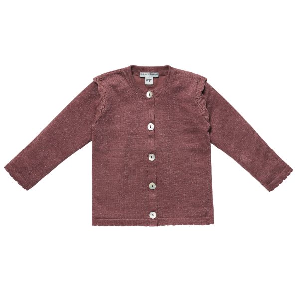 MP Denmark - Grace Cardigan - Rose Blush med glimmer - 90