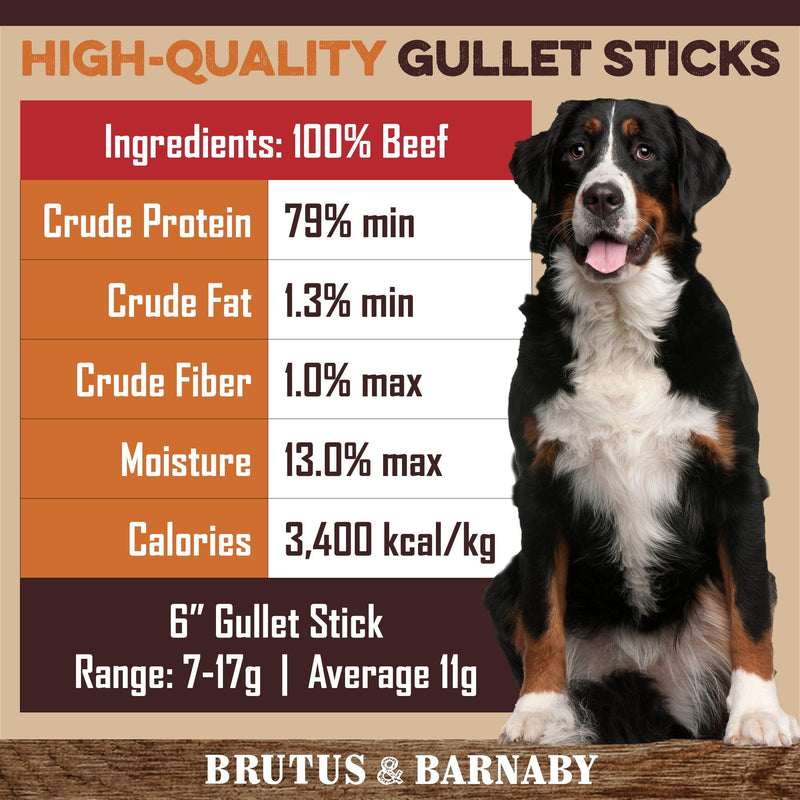 Beef Gullet Sticks for Dogs - All Natural, One-Ingredient Dog Treats