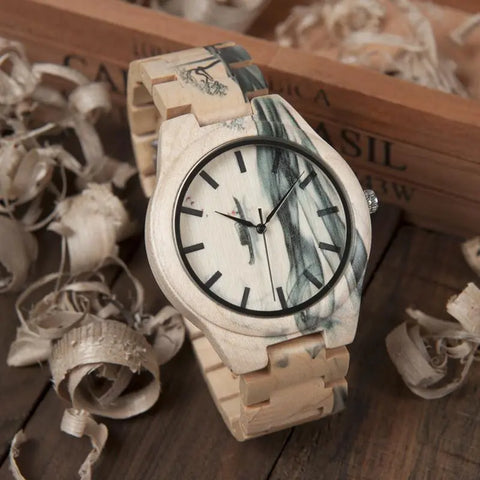 montre en bois homme