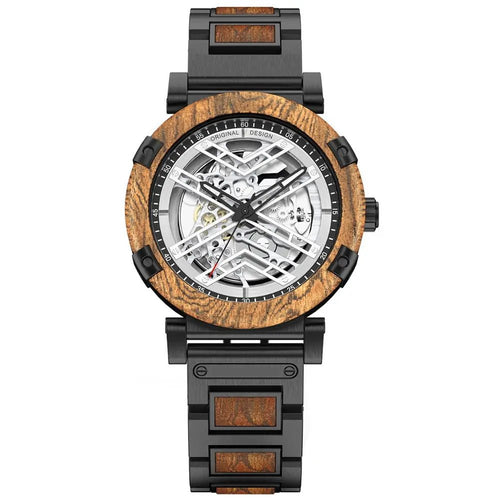 Montre en bois automatique homme Equis Omega