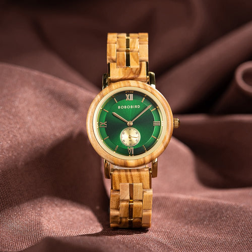 Montre en bois femme Kernel Sakura Vert