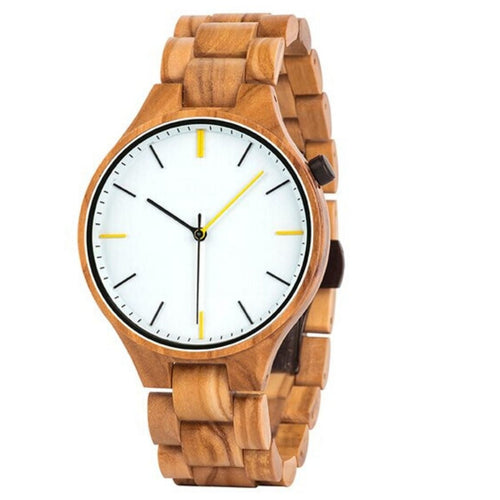 Montre en bois homme Flat Pop Blanc