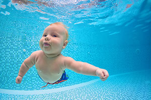 Baby in Pool - Pool Safety