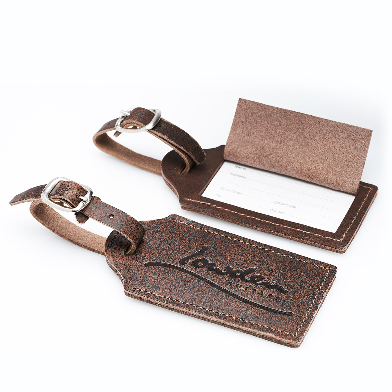 embossed luggage tag