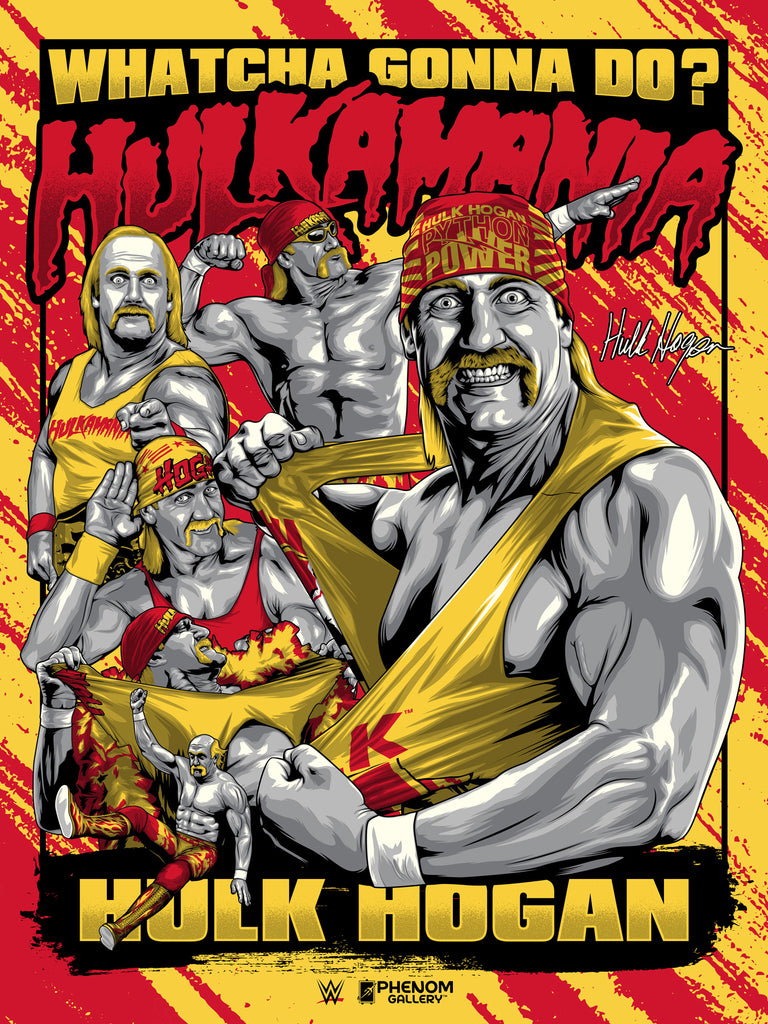 WWE Hulk Hogan Hulkamania Limited Edition Serigraph (Printer Proof ...