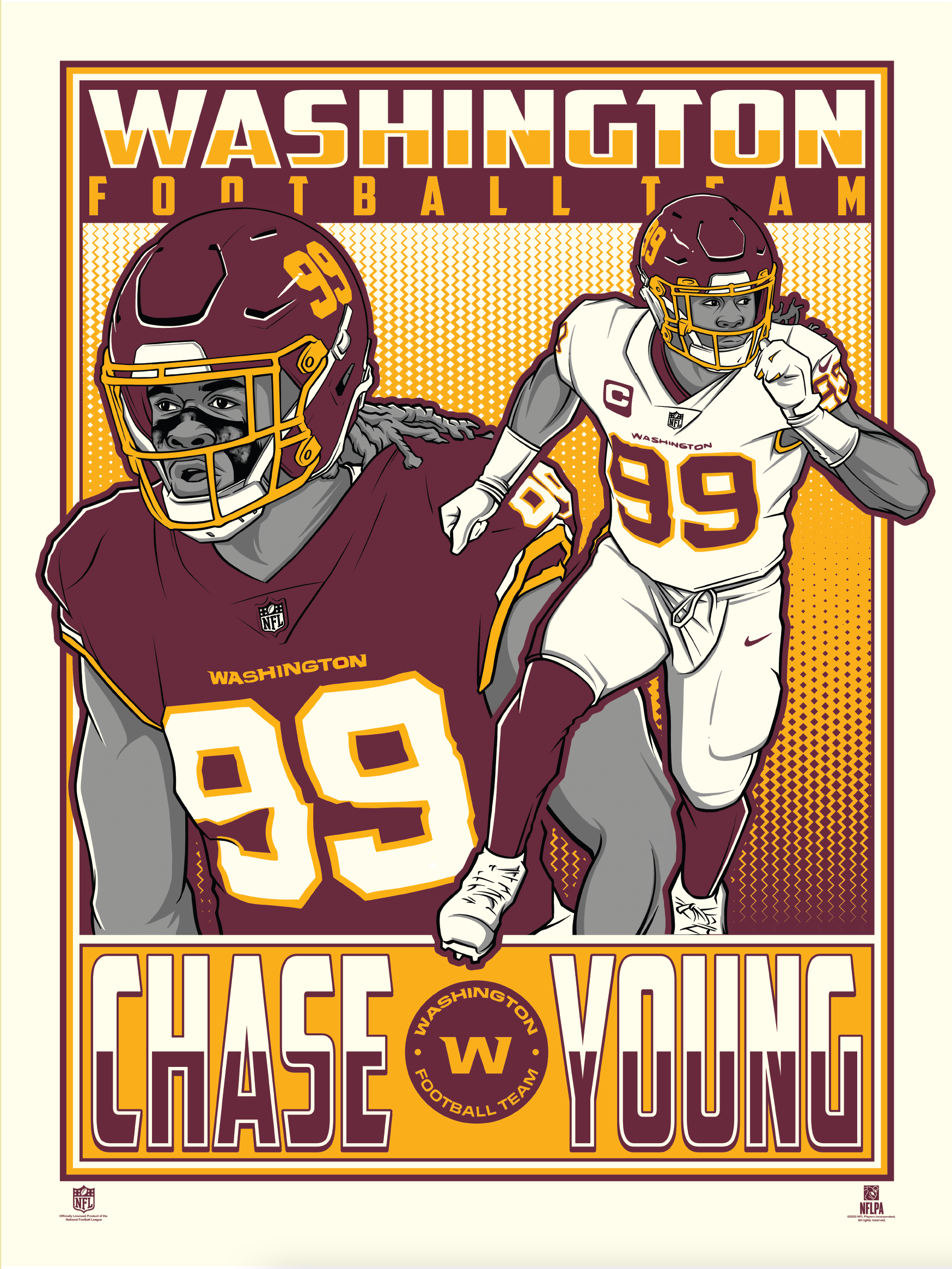 Washington Commanders: Chase Young 2021 - Officially Licensed NFL Removable  Adhesive Decal