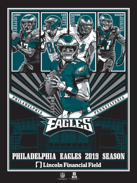 Phenom Gallery Philadelphia Eagles 2019 Season 18"x 24" Serigraph