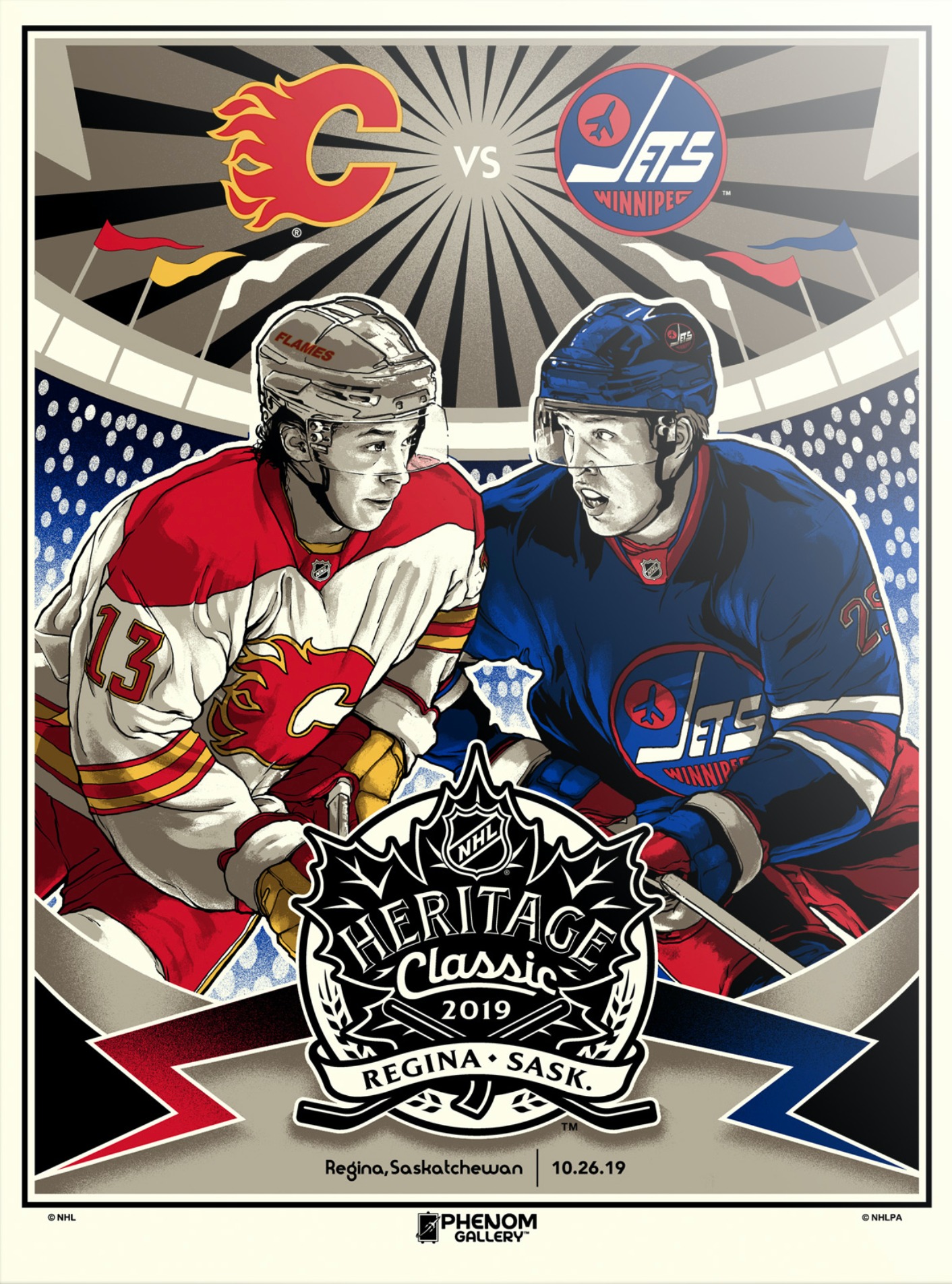 Flames vs Jets Serigraph (Printer Proof 