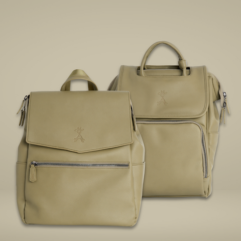 Gigil_Changing_Backpack_Vegan_Leather_Olive_Green