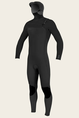 O'Neill Youth Hyperfreak 5/4mm+ Chest Zip Full Wetsuit w/ Hood | BLK