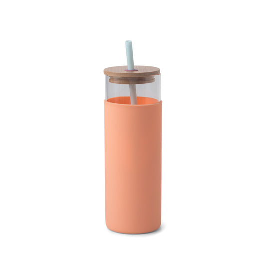 Peach BigSur Tumbler with Handle Straw/Flip Lid - Two Sizes
