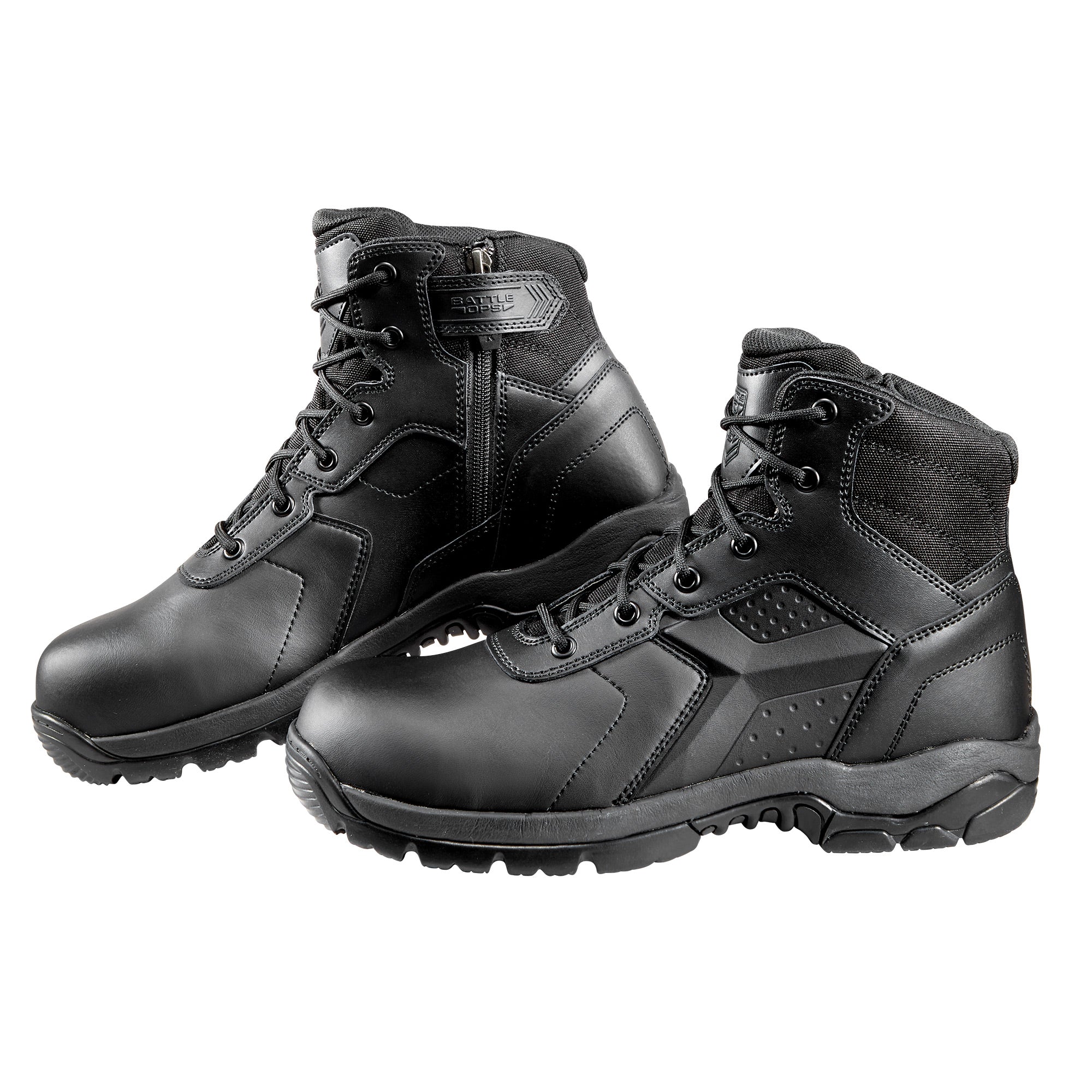 side zip tactical boots with safety toe