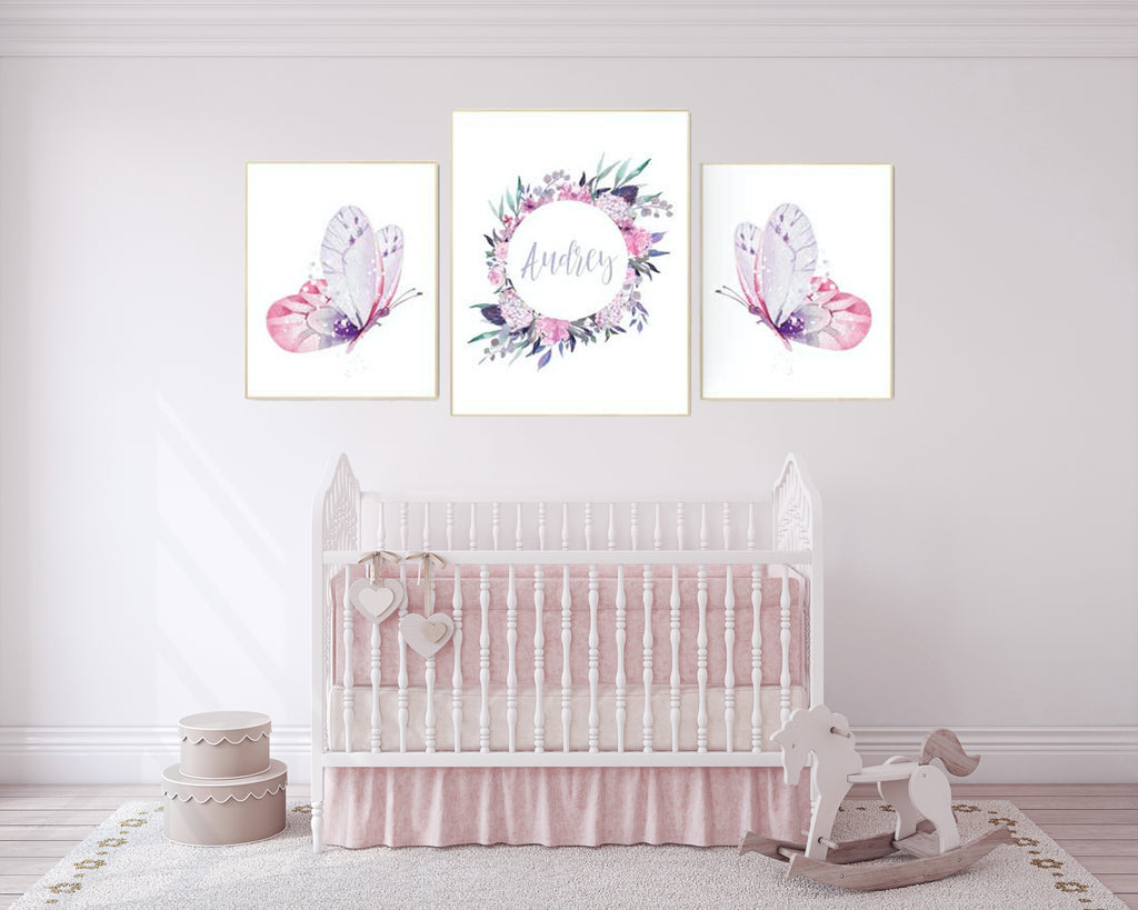 lilac nursery decor