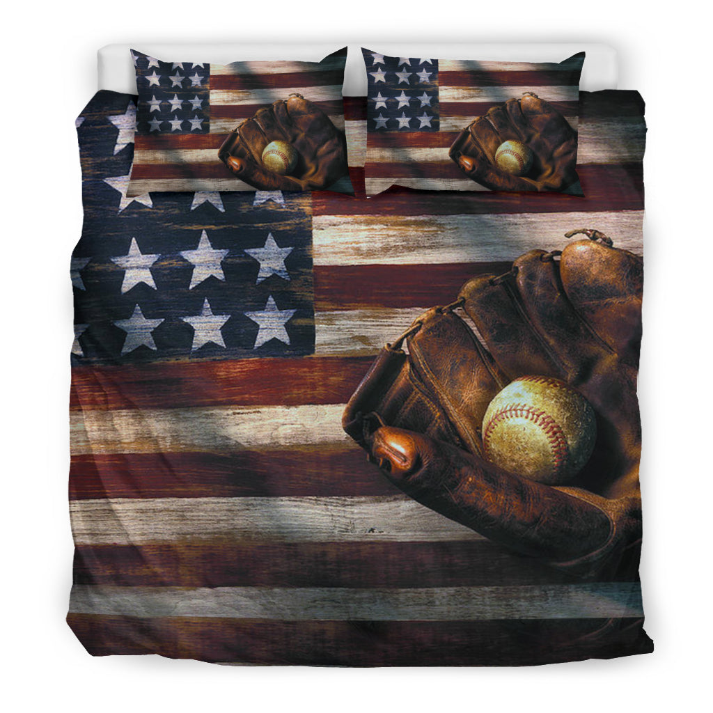 American Flag Baseball Bedding Set Onestore