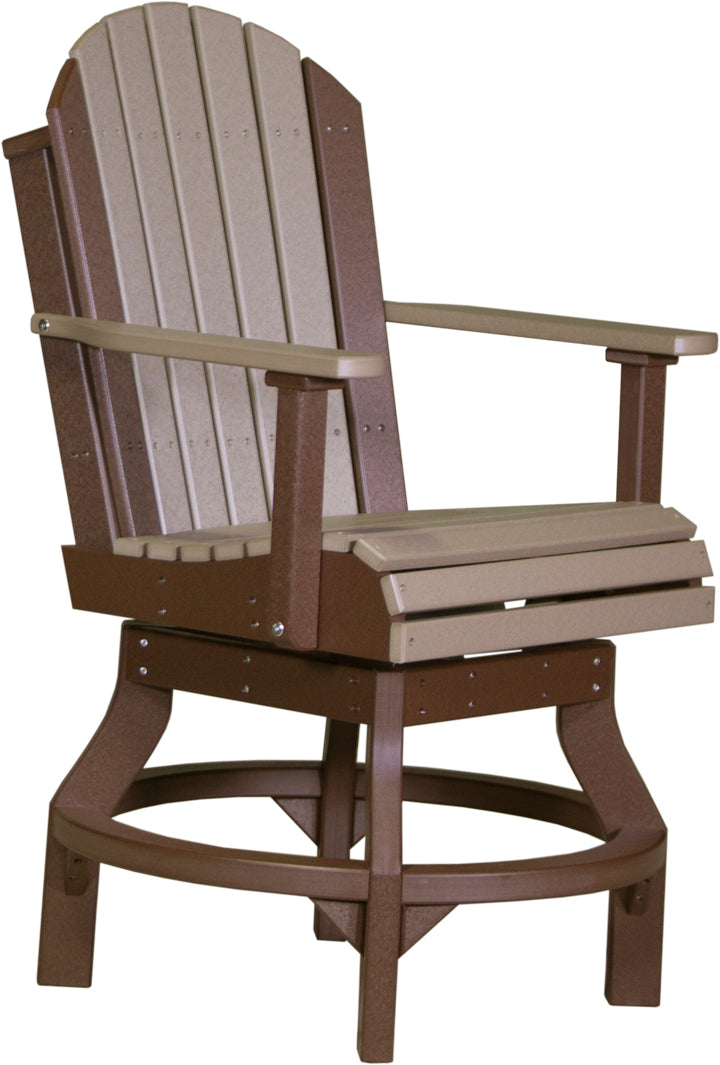 LuxCraft Adirondack Swivel Chair - Counter Height - Amish Yard