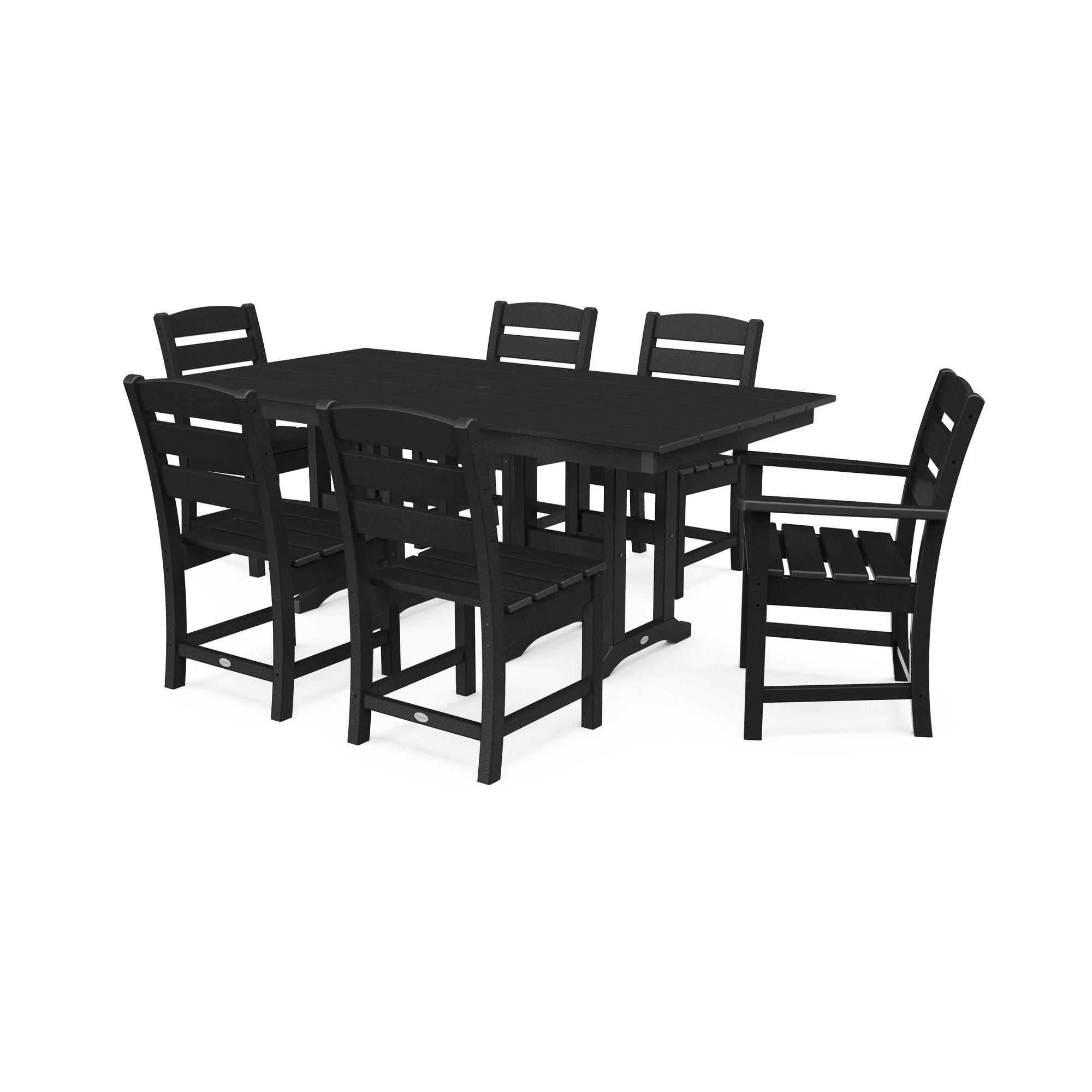 POLYWOOD Lakeside 7-Piece Farmhouse Dining Set