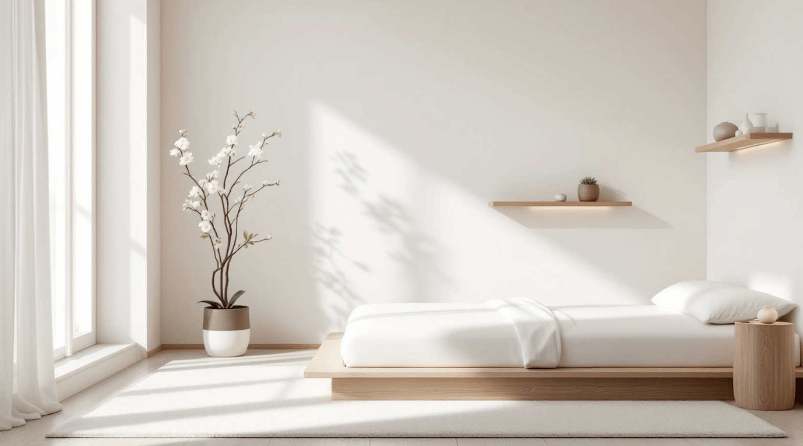 A clean and decluttered room emphasizing maintenance of space.