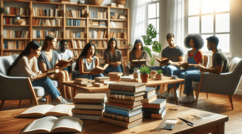 a meeting discussing What Are Book Clubs?