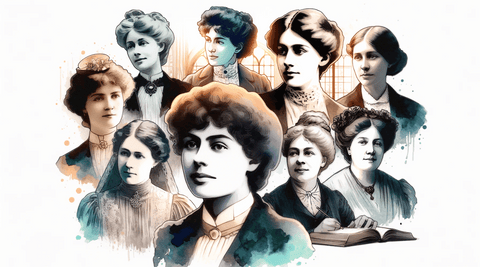 Illustration of classic female authors