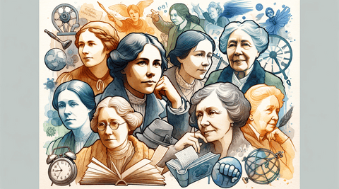 Illustration of influential female authors