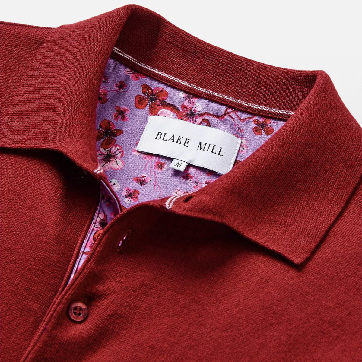 Maroon Knit Polo For Men