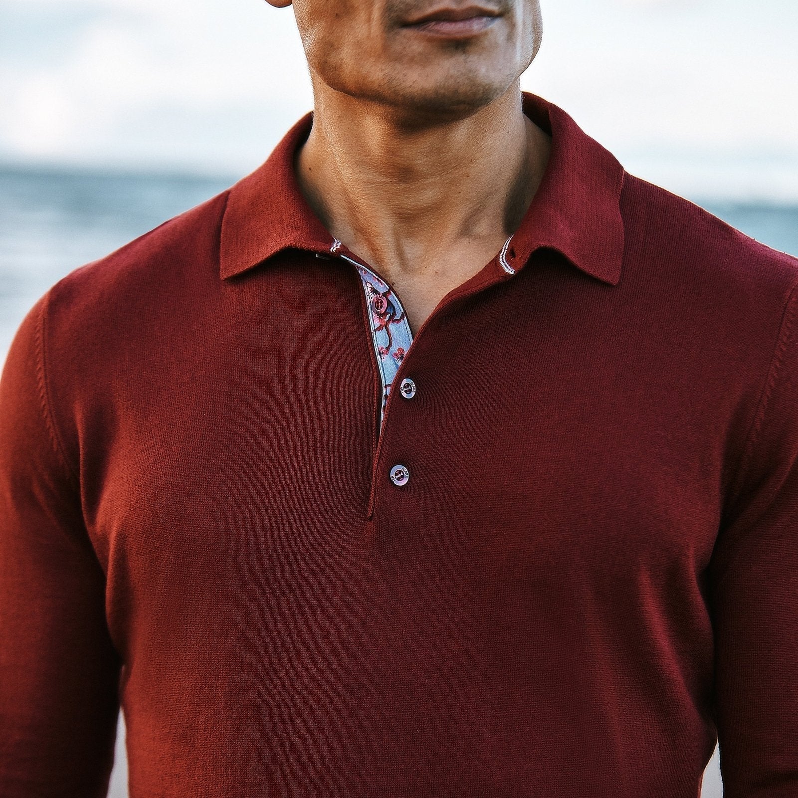 Red Knitted Polo