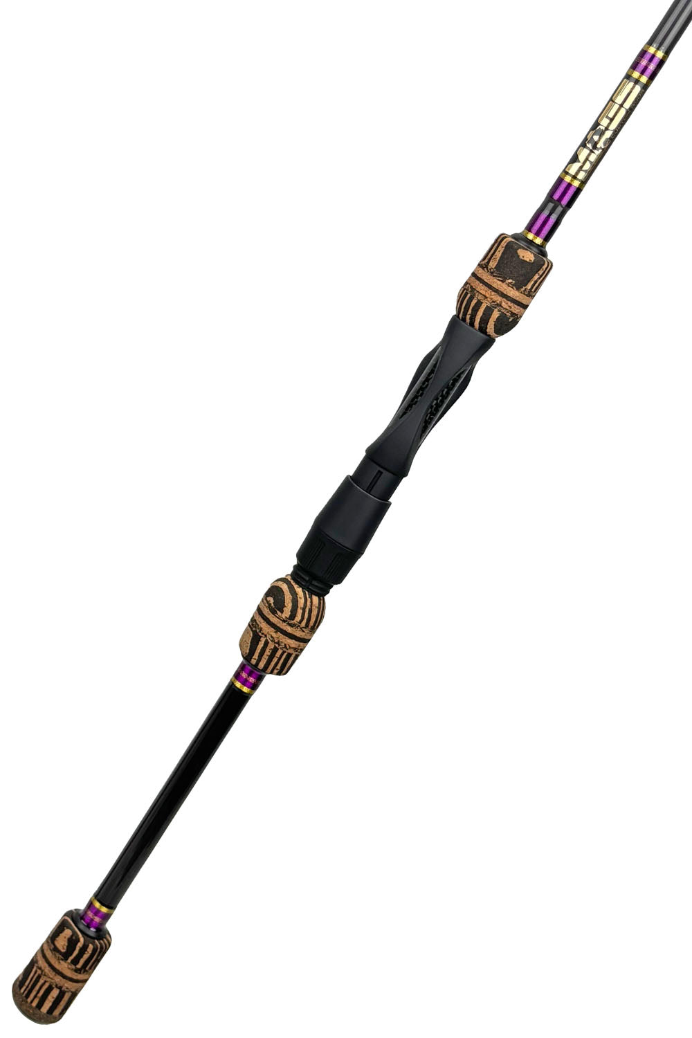 7'6 Medium Mod-Fast Spinning with Metallic Purple Wraps and Metallic Gold Trim