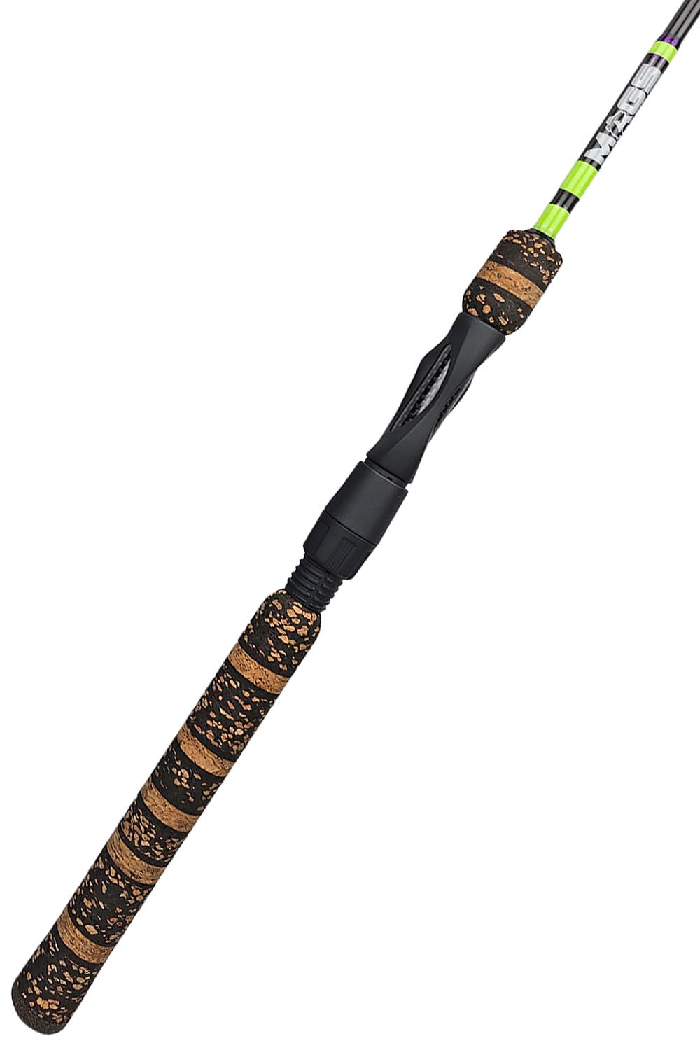 7' Light Mod-Fast Panfish Spinning with Chartruese Wraps and Metallic Purple Trim