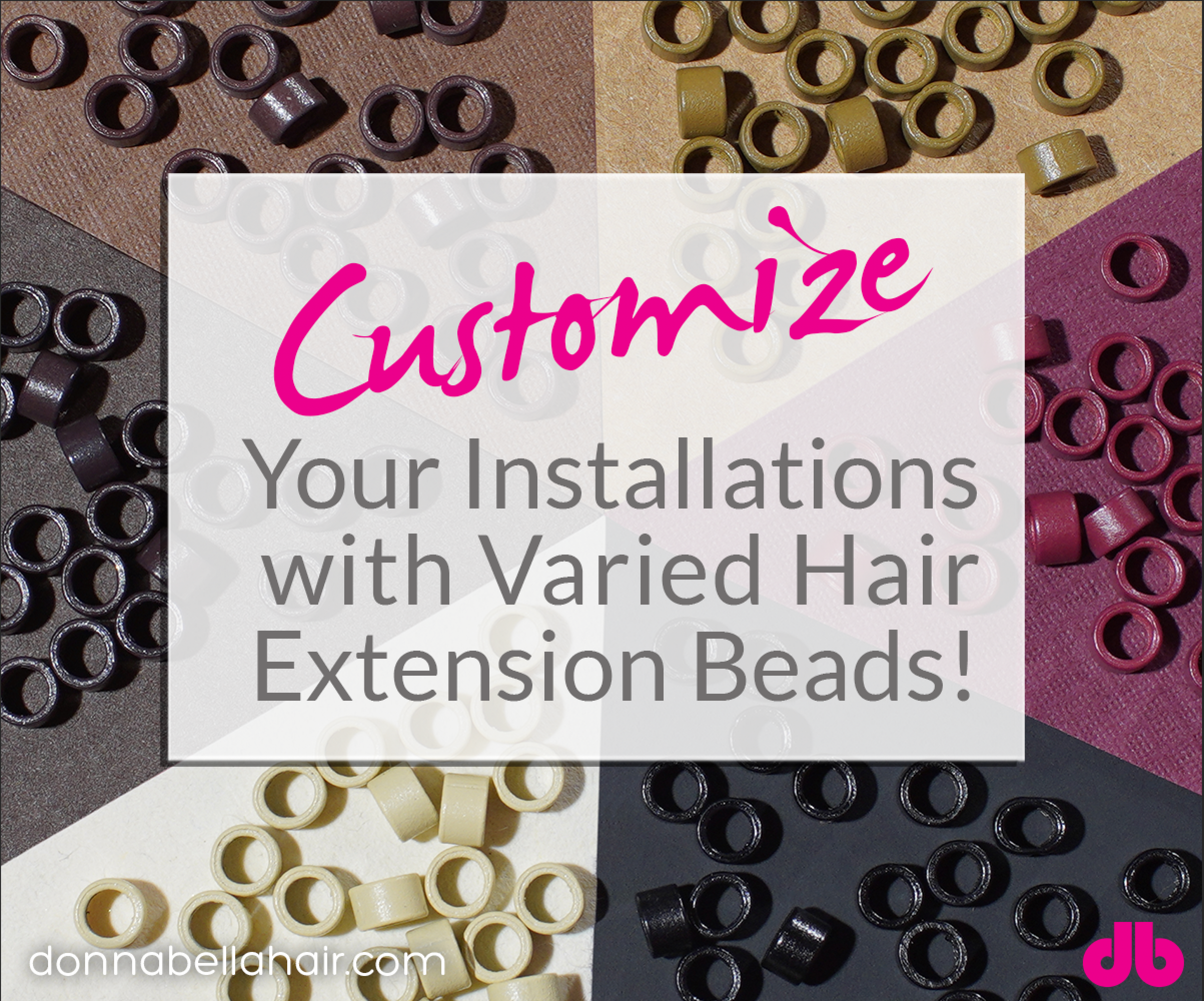 Grooved Pre-Loaded Extension Beads - Donna Bella Hair