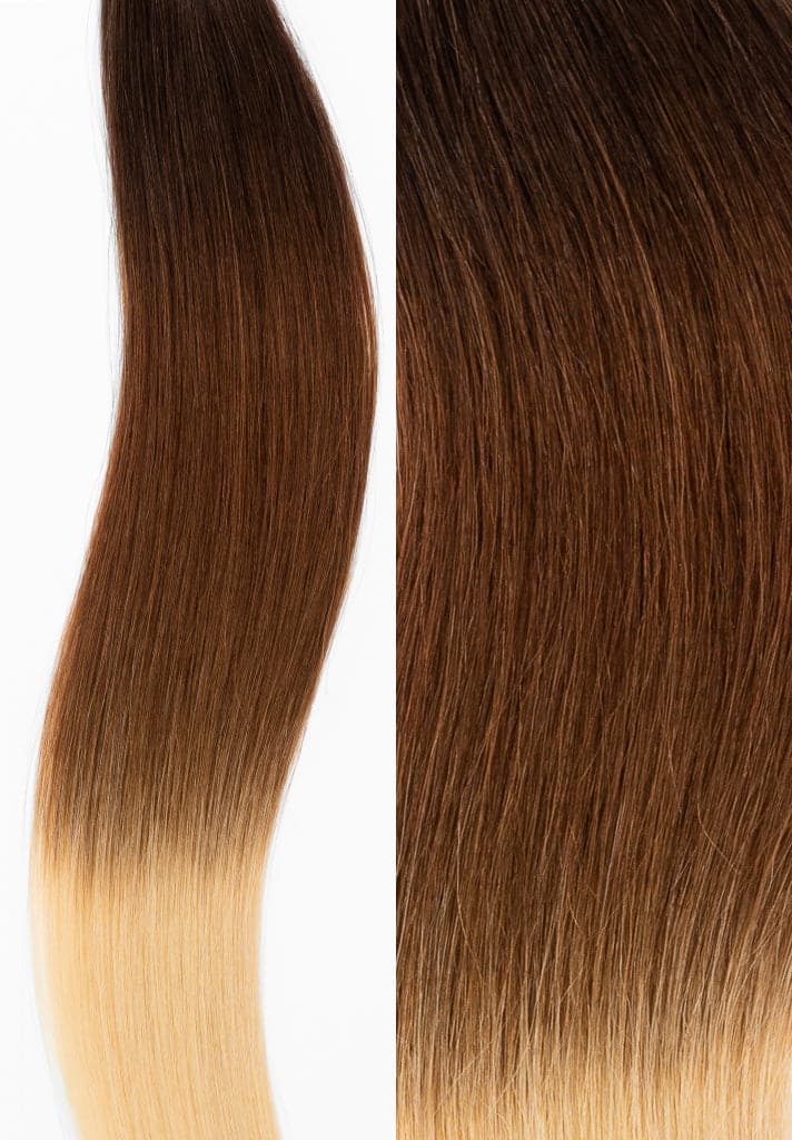 18" Deluxe Premium Halo® Straight | Light Chestnut Brown #8
